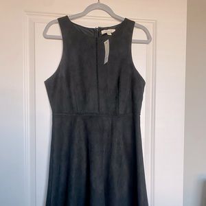 NWT Black Suede like dress from Francesca’s Size Large